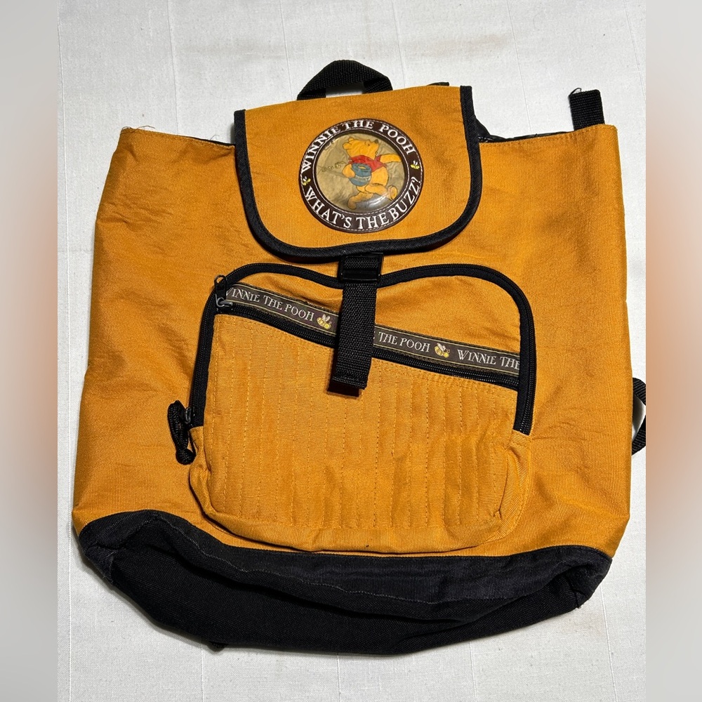 Disney Y2K Winnie the Pooh Yellow and Black Backpack